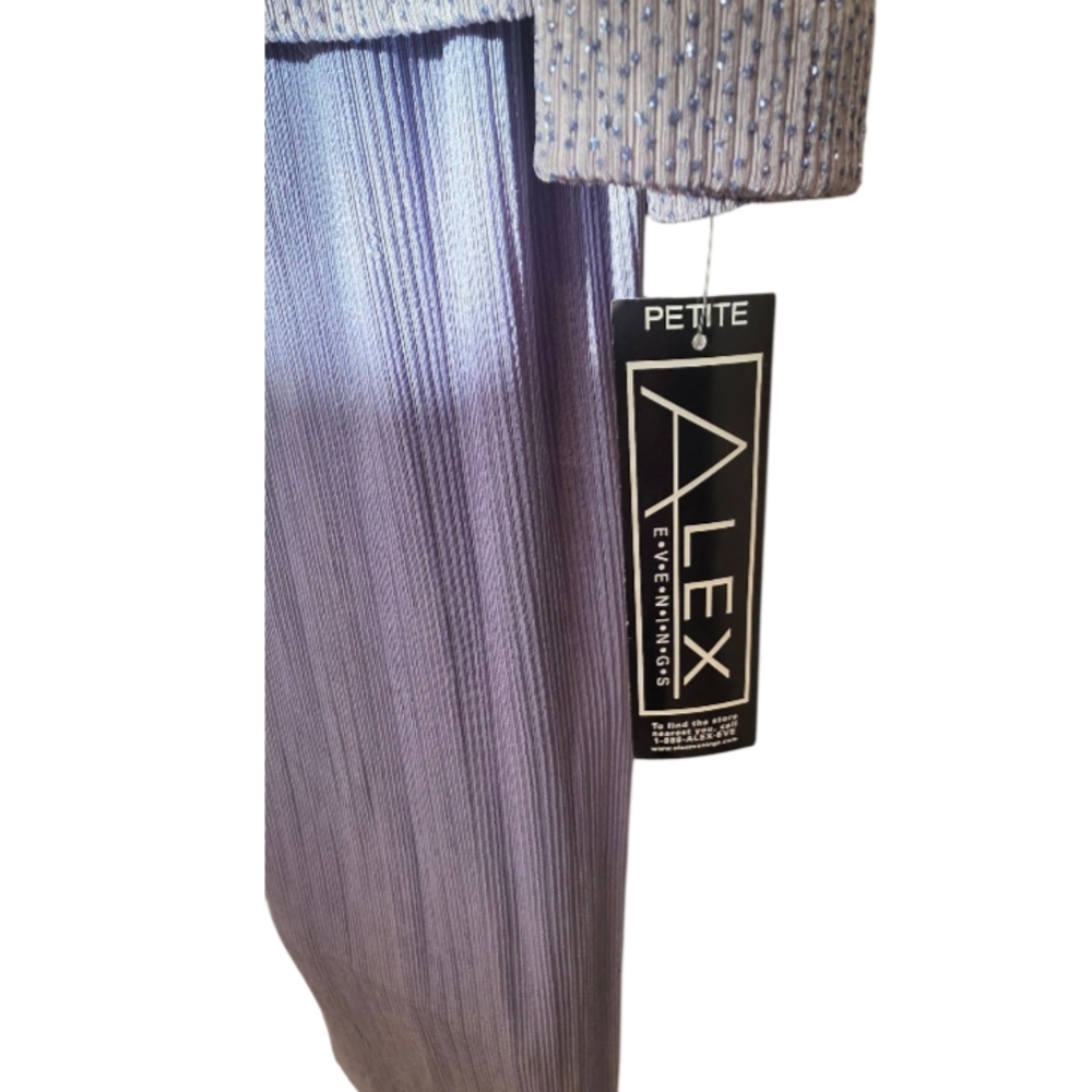 Alex Evenings Shimmering Gray Gown